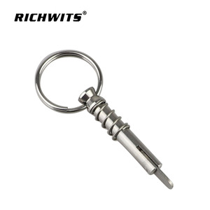 RICHWITS Goupille à ressort en acier inoxydable à anneau de traction, verrouillage automatique, quincaillerie marine, goupille à verrouillage rapide pour réparation de pare-soleil fixe - Product Image 1