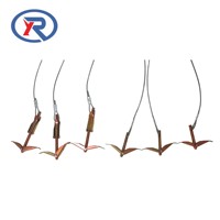 Accessoires d'ancrage au sol pliables à double couche de type corde, avec câble en acier inoxydable, pour clôtures agricoles, modèle Orchard Nouveau Type