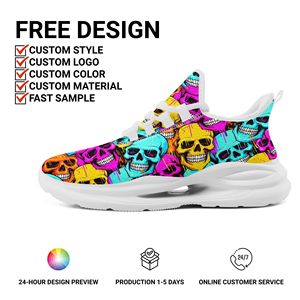 <span class=keywords><strong>Zapatillas</strong></span> Deportivas con Diseño de Calavera y Logotipo Personalizado, Sublimación, Amortiguación, Comodidad, Malla Transpirable, OEM/ODM para Hombre y Mujer - Product Image 2