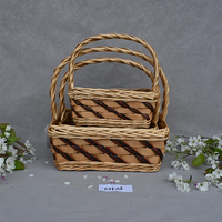 Nouveau Panier Rond en Osier Fait Main Personnalisé 2026 avec Poignée pour Rangement, Cadeaux, Fruits et Fleurs – Marque GP Anhui