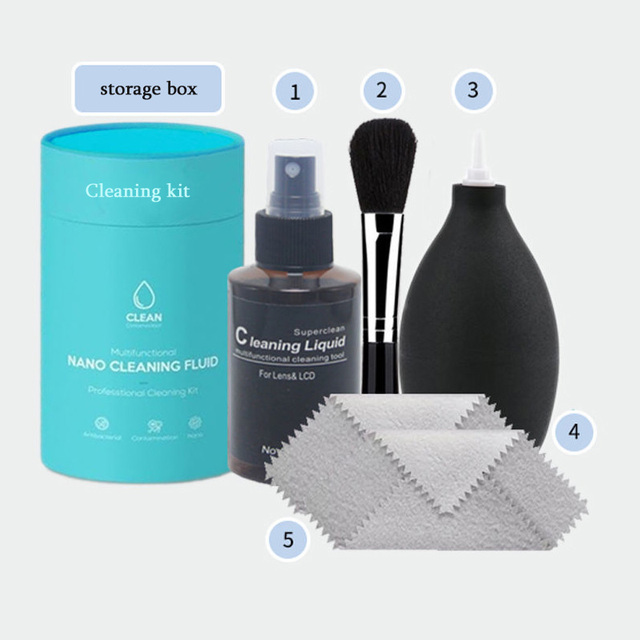 Brush Cleaner Fiber Cloth Blower Computer Cleaning Five in One Kit