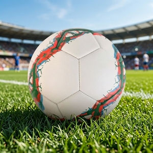 Balón de Fútbol Personalizado al por Mayor con Logotipo, Talla 5, de Cuero PU, para Entrenamiento, con Patrón de Grietas, OEM Disponible - Product Image 4