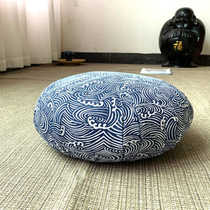 เบาะรองนั่งสมาธิแบบดั้งเดิม ดีไซน์โยคะ มายา แคป็อก ทำด้วยผ้าลินินแท้ บรรจุเปลือกบัควีท ทรงกลม ผ้าฝ้าย ซัฟู - Product Image 6