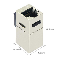 Câble réseau Ethernet Prise RJ45 extérieure 8P8C Lan en ligne Montage sur panneau CAT6 jack trapézoïdal Coupleur RJ45