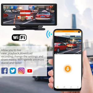 10.26 ''ips màn hình cảm ứng Carplay Android Auto Car Stereo đa phương tiện MP5 Máy nghe nhạc, 4K phía trước và phía sau kép Dash Cam cho xe tải - Product Image 5