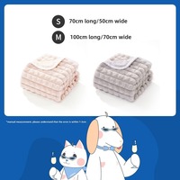 Couverture pour animaux de compagnie écologique d'hiver, chaude, à motif en treillis, couverture pour chat et chien, velours de lapin gaufré