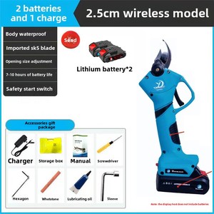 Ciseaux <span class=keywords><strong>électrique</strong></span>s rechargeables pour arbres fruitiers Ciseaux de jardinage alimentés par batterie au lithium - Product Image 6