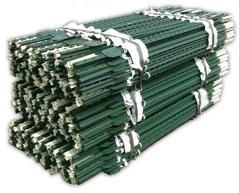 8 피트 t 포스트 0.95 1.25 1.33 lbs/ft 아연 도금 녹색 페인트 울타리 설치를위한 6ft 박힌 t 포스트