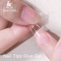 Pointes de colle gel pour extension d'ongle clair solide UV Pointes d'ongle gel de colle de haute qualité vente en gros