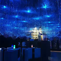 800*3 mètres mode salle de mariage décoration Led plafonnier luminaire système d'éclairage fibre optique suspension lumière plafond kit