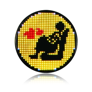 Mini Expression Lumière En Plein Air Véhicule Clignotant Feu Arrière Téléphone APP Contrôle Clignotant Défilement Message Personnalisé Rond Led Bloc - Product Image 3