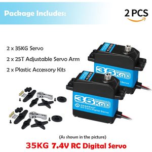 เซอร์โว Dsservo 35 กก. ดิจิตอล กันน้ำ แรงบิดสูง สำหรับรถบังคับวิทยุ พร้อมเกียร์สแตนเลส - Product Image 2