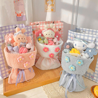 Songshan jouets en gros fleurs décoratives personnalisées cadeau de Saint Valentin lapin chien en peluche cadeaux d'anniversaire pour les filles