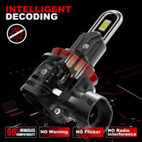 Phare Led U50 H4 H7 H11 9005 Play et Plug 70W 7000LM 3570 Puces 6000K Ventilateur Silencieux U Tube Cuivre Étanche Canbus