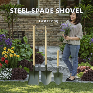 Vente en gros de pelle à manche long en acier de la marque MB, couleur <span class=keywords><strong>vert</strong></span> foncé, garantie 3 ans, outils de jardinage et <span class=keywords><strong>d</strong></span>'agriculture, manche en bois résistant à l'eau - Product Image 2