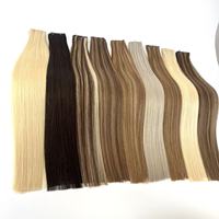 Extensions de cheveux humains vierges Remy européens doublement étirés pour une texture soyeuse et lisse, toutes couleurs compatibles, trame Geniu