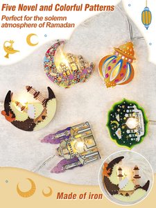 LED Ramadan Kommerzielle Lichterkette mit Feststeckdose und Mond-Stern-Design, IP44-zertifiziert, Warmweiß, PVC & Kupfer für Festliche Eid-Dekoration - Product Image 3