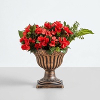 Pot Bunga Taman dengan Desain Beralur, Pot Klasik Bergaya Vintage, Pot Bunga Taman