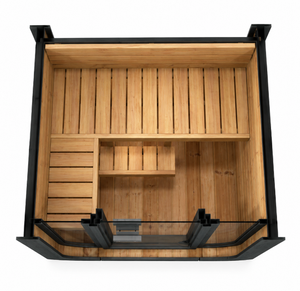 Moderna Cabina de Sauna de Vapor para Exteriores, de Madera Sólida, Cuadrada, para el Jardín, Bienestar y Relajación - Product Image 5