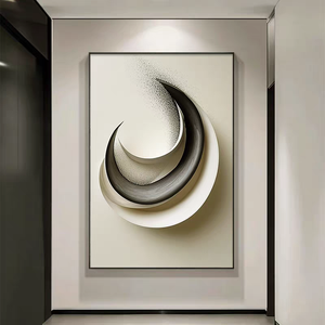 Peinture murale décorative de luxe en papier imprimé numériquement, style abstrait 3D, pour la décoration intérieure, vente en gros - Product Image 5