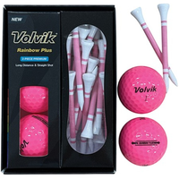 Ensemble cadeau de golf de luxe, balles Volvik Ionomer, tees en bambou écologiques, logo personnalisé, fabrication OEM, vente en gros, fonctionnel, élégant, fabriqué en Chine