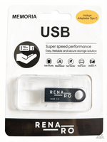 Memoria USB Metálica Mini Personalizada con Adaptador Tipo-C en Blister, Regalo Promocional OEM, 4GB 8GB