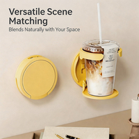 Support mural pliable réglable OEM pour boissons, sans BPA, porte-bouteilles multifonction moderne en plastique, porte-gobelets