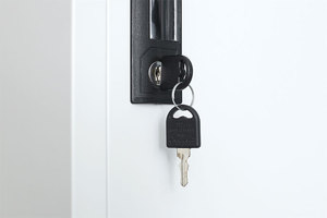 Moderne Aangepaste Enkele 3-deurs Stalen Kluisjes Wit Grijs Milieuvriendelijk Gym Schoolhotel Appartement Gebruik Sleutelvergrendeling Ophangstaaf - Product Image 5