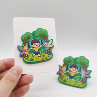 Fabricants d'épingles en caoutchouc personnalisées avec logo 3d en couleur de dessin animé épingles de revers en PVC souple pour la promotion