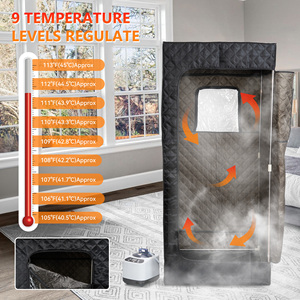 Moderna Carpa de Sauna de Vapor Acrílica Portátil de Cuerpo Completo con Generador, Control Remoto, 9 Niveles de Temperatura, para Casa, Villa, Desintoxicación y Relajación - Product Image 5