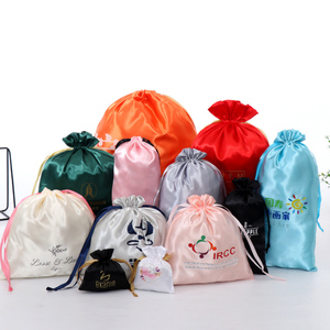 Bolsa de Almacenamiento de Seda Satinada con Cordón y Logotipo Personalizado, Embalaje Textil de Viaje para Accesorios para el Cabello, Idea de Regalo Perfecta - Product Image 2