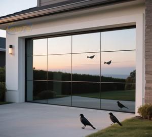 LongTai Design moderne <span class=keywords><strong>porte</strong></span> <span class=keywords><strong>de</strong></span> <span class=keywords><strong>Garage</strong></span> en verre sans cadre miroir réfléchissant intégration sans couture pour Villas <span class=keywords><strong>de</strong></span> luxe en alliage d'aluminium - Product Image 6