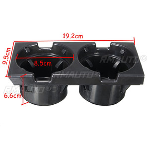 <b>Black</b> Double Hole Car Vehicle Front Center <b>Console</b> Storage Box Coin + Cup Holder for BMW E46 3SERIES 1999-2006 51168217957 - Product Image 6