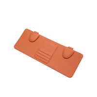 Organisateur de pare-soleil multifonction YECAI en cuir avec porte-lunettes et pochette à cartes indépendante pour rangement intérieur universel
