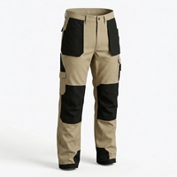 Pantalones de Trabajo Resistentes para Hombre, de Poliéster y Algodón, con Múltiples Bolsillos, Funcionales para Exteriores