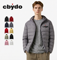 Doudoune d'hiver à capuche zippée fine pour homme et femme, manches longues, norme nationale, 90% duvet de canard blanc, logo personnalisé imprimé