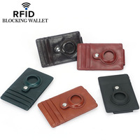 Dompet Pria Minimalis Tipis Kulit Sapi Logo Kustom, Bukaan Terbuka, Panjang Pendek, Anti RFID, Tahan Lama, Kapasitas Besar, Tempat Kartu