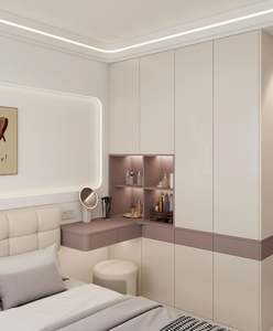 Juego de Muebles de Dormitorio Personalizados con Soporte de Cama Colgante, Mesita de Noche Integrada y Armario - Product Image 2