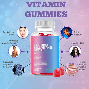 Vente en gros OEM ODM Gummies multivitaminés végétaliens biologiques A <span class=keywords><strong>B</strong></span> C D E avec biotine pour la croissance des cheveux, la santé des cheveux, de la peau et des ongles - Product Image 4