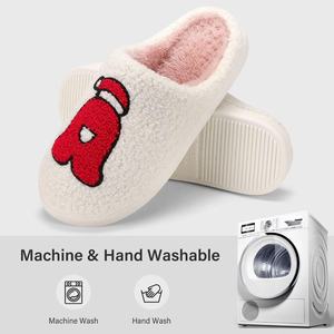 Pantoufles de Noël en mousse à <span class=keywords><strong>m</strong></span>émoire de forme personnalisables YL-25017 pour femmes-Style vintage, chaussures d'intérieur chaudes à enfiler (ODM/OEM) - Product Image 5