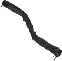 Manchon de câblage à fermeture éclair noir de 48 pouces, gaine, organisateur de câbles de moteur de pêche à la traîne, sac de rangement