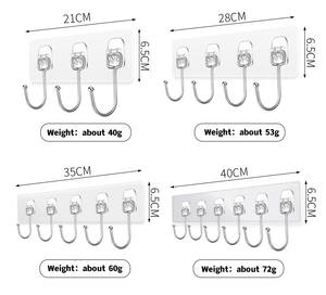 Waterproof Strong Loading Self-Adhesive <b>Kitchen</b> Wall <b>Hook</b> Storage Key Holder Coat Towel Hanger <b>Hooks</b> Bathroom with 6 Holders - Product Image 6