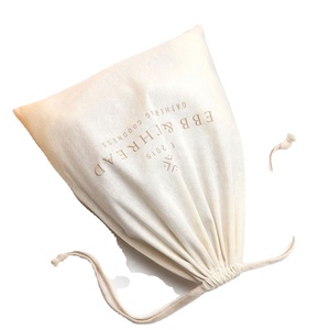 Bolsa con Cordón de Algodón Ecológico con Logotipo Personalizado para Ropa, Zapatos y Sombreros de Bebé Reutilizables, Bolsa Protectora Perfecta para el Polvo - Product Image 3