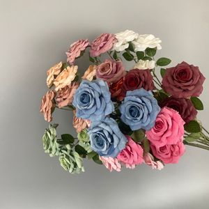 Fabric Diamond Rose Artificial <b>Flowers</b> Single Branch High Simulation <b>Silk</b> <b>Flower</b> Wedding Home Decor Outdoor Props - Product Image 2