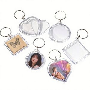 Porte-clés en acrylique DIY avec cadre photo insérable, porte-clés et mousquetons promotionnels personnalisables - Product Image 3