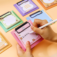Petit papier à notes créatif et frais fournitures de papeterie matériel de papier porte-notes collant et porte-bloc-notes en métal