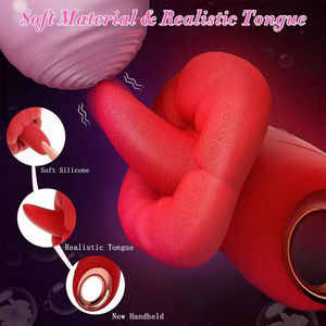 Kovida - Stimulateur de Clitoris et de Mamelon pour Femme - Masseur à Ventouse - Vibrateur à Ventouse Rose - Grande Bouche - Langue Artificielle - Vibrateur - Jouets Sexuels - Product Image 5