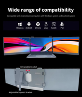 Best-seller Extendeur de moniteur d'ordinateur portable à double écran de 14 pouces 16:10 Moniteur portable de jeu à triple affichage Vente vendredi noir Panneau IPS