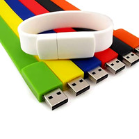 Gelang USB Flash Drive Silikon Fleksibel, Pendrive Custom Branding Grosir untuk Promosi Bisnis