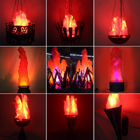 Simulation électronique led géante sur mesure lampe à flamme de fête de feu de joie étanche super-grande grande lampe de brasero